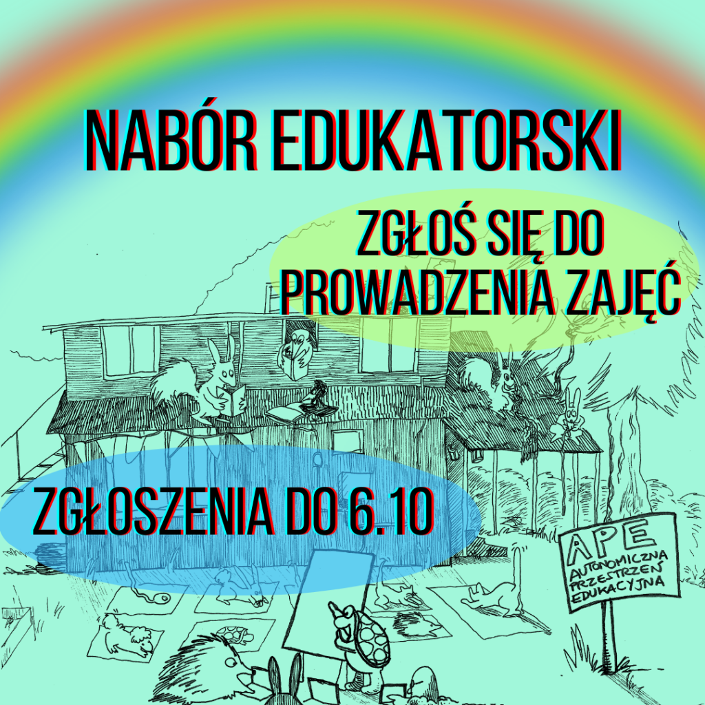 Nabór edukatorski zgłoś się do prowadzenia zajęć zgłoszenia do 6.10